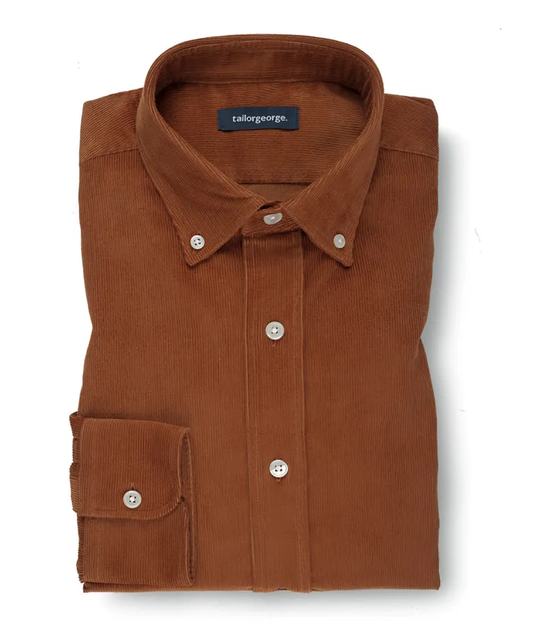 Chemise en velours côtelé épais