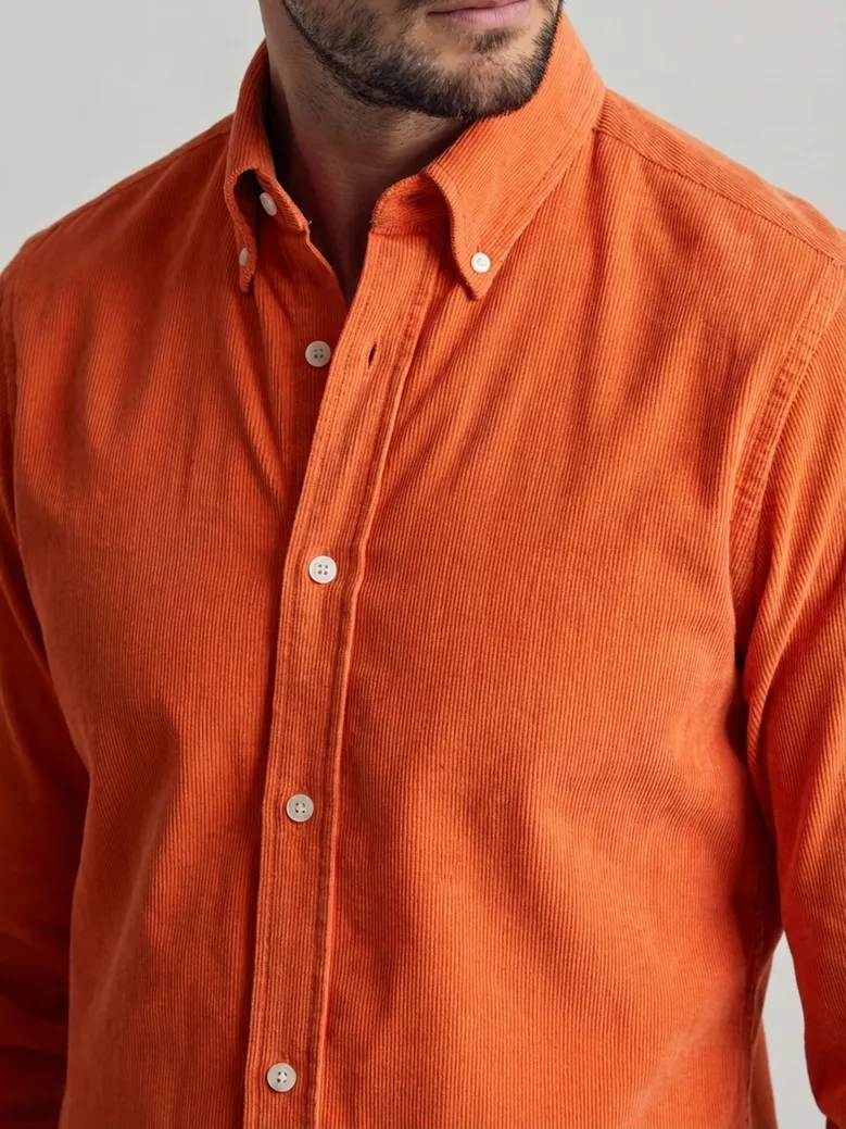 Chemise en velours côtelé épais