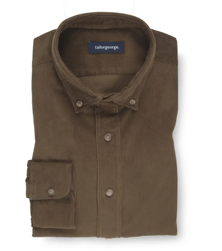 Chemise en velours côtelé épais