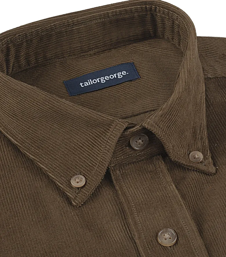 Chemise en velours côtelé épais