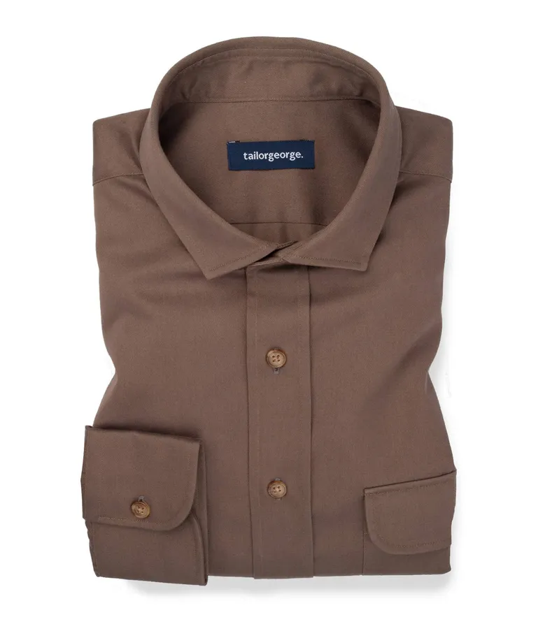 Chemise en gabardine épaisse