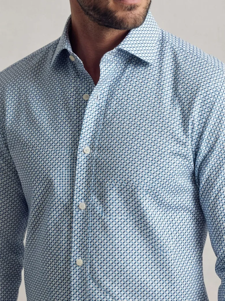 Chemise en popeline imprimée