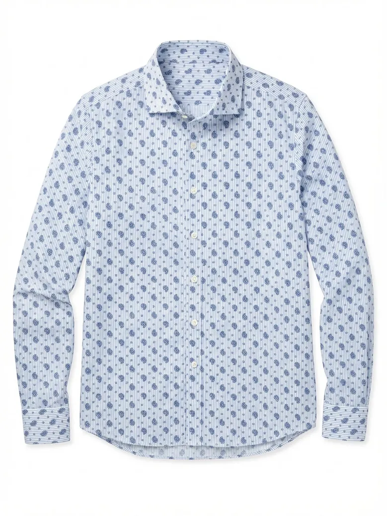Chemise en popeline imprimée
