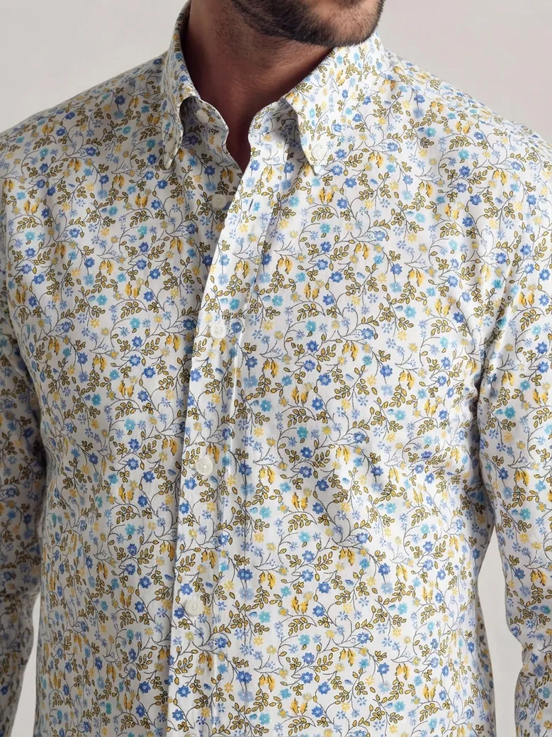 Chemise en popeline imprimée