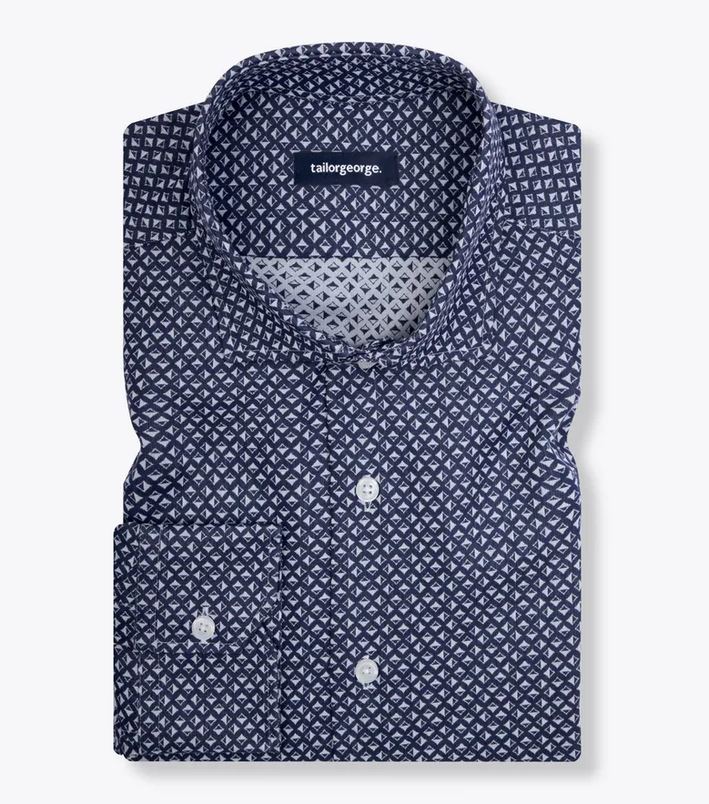 Chemise imprimé en fil-à-fil