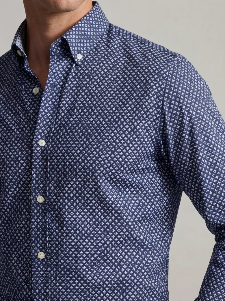 Chemise imprimé en fil-à-fil