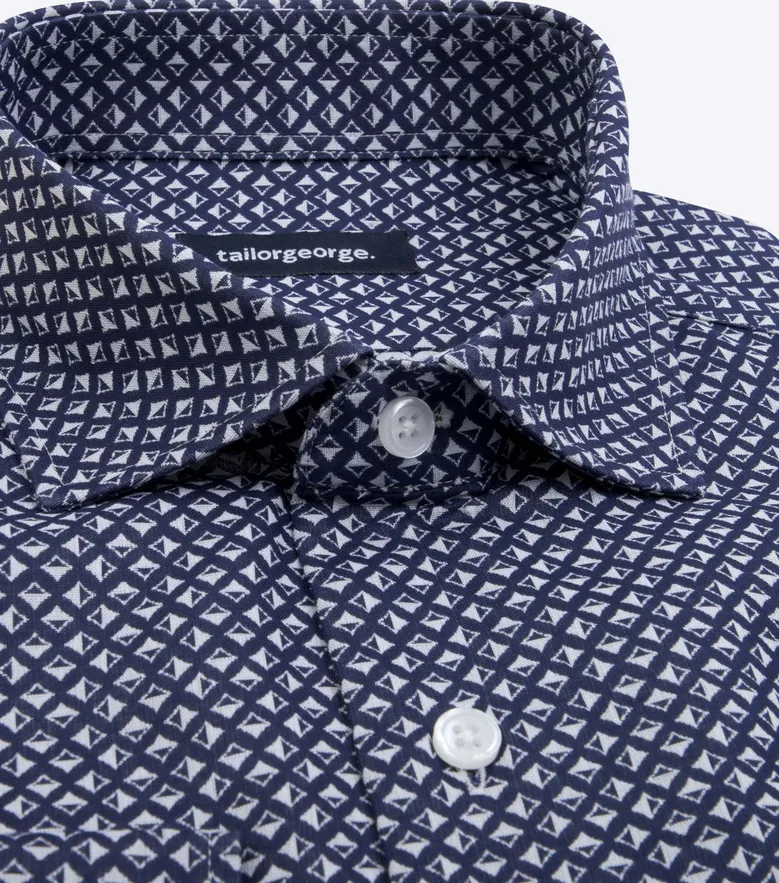 Chemise imprimé en fil-à-fil