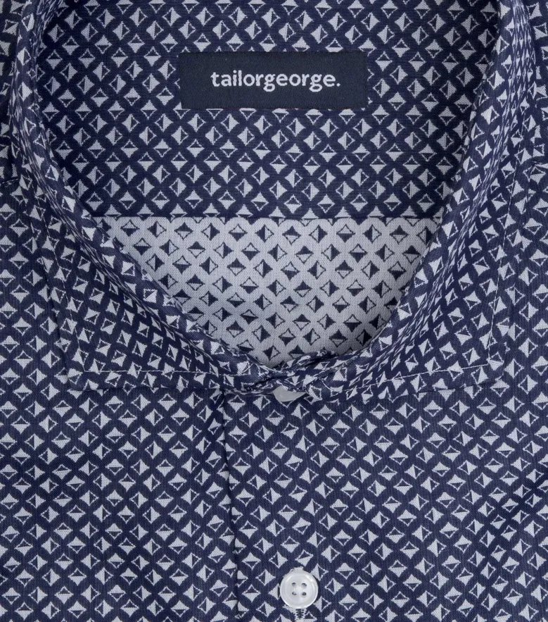 Chemise imprimé en fil-à-fil