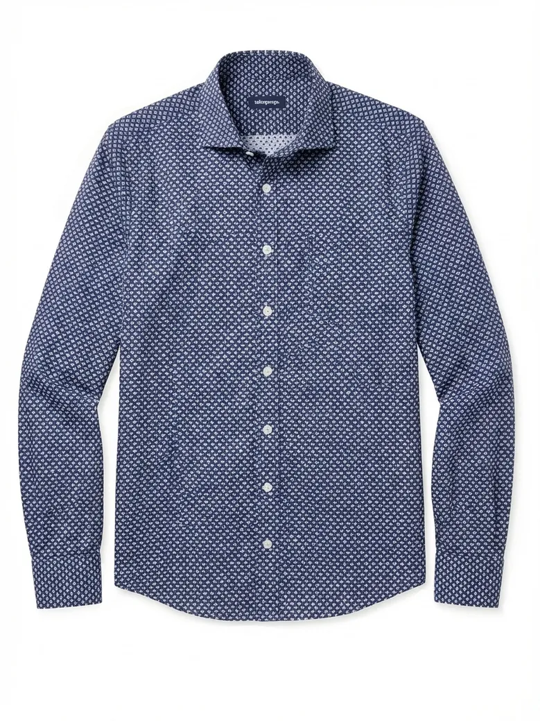 Chemise imprimé en fil-à-fil