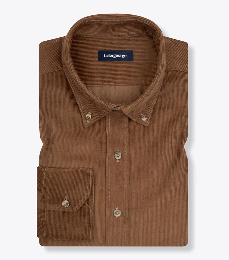 Chemise en velours côtelé épais