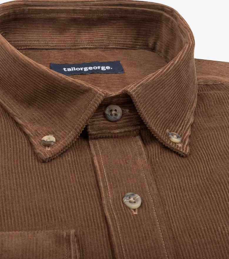 Chemise en velours côtelé épais