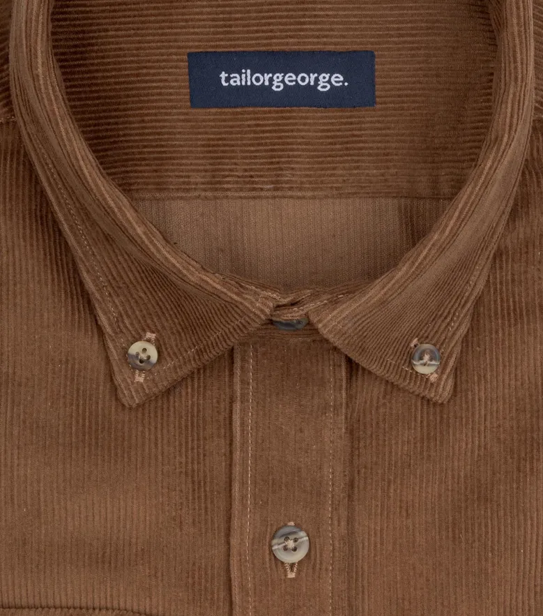 Chemise en velours côtelé épais