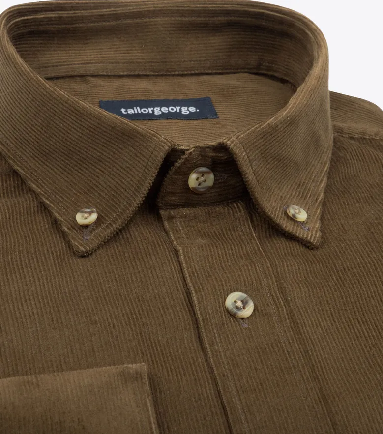 Chemise en velours côtelé épais
