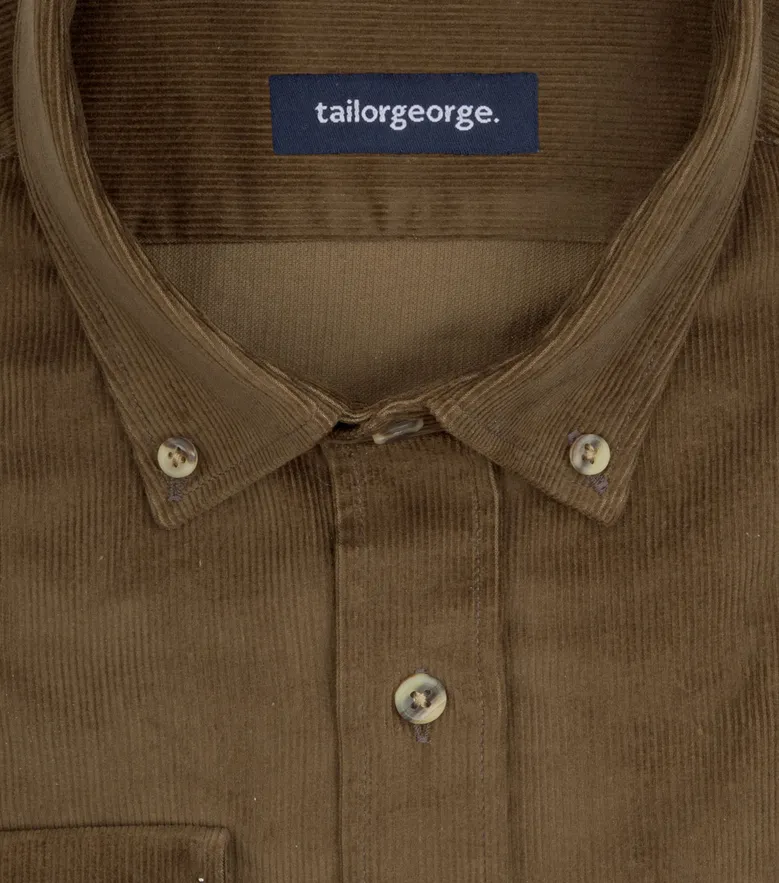 Chemise en velours côtelé épais