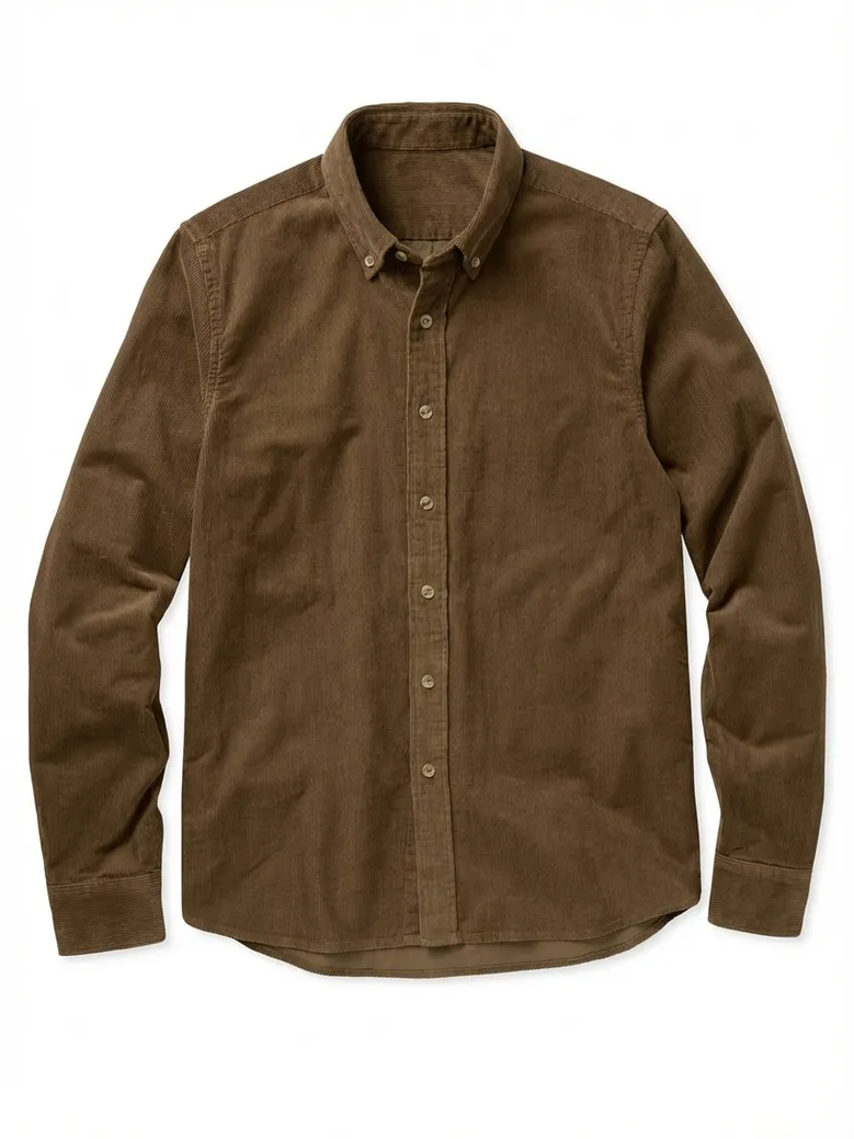 Chemise en velours côtelé épais