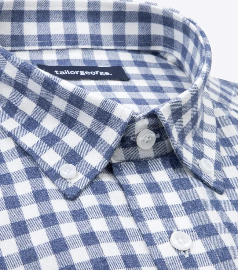 Chemise en flanelle à carreaux bleus