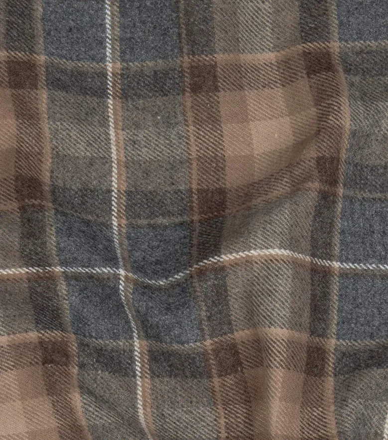 Chemise en flanelle épaisse tartan marron