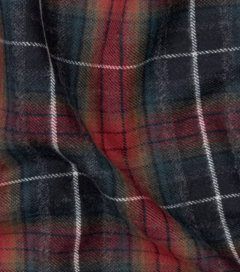 Chemise en flanelle épaisse tartan rouge et vert