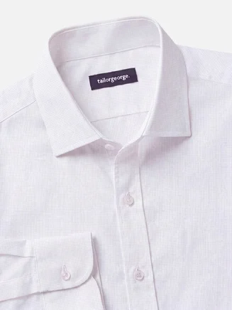 Chemise en popeline à carreaux gris